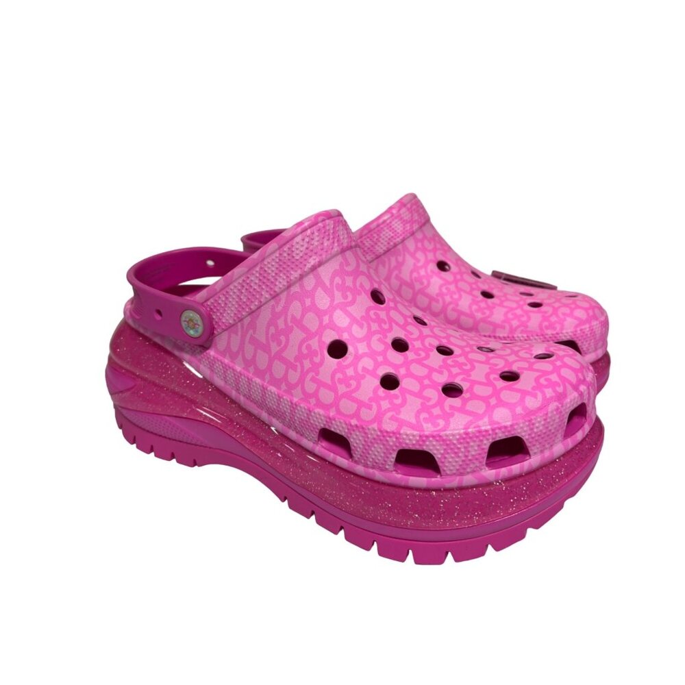 Crocs Electric Pink Barbie the Movie Mega Crush Clog Shoes *NO Jibbitz* M10/W12